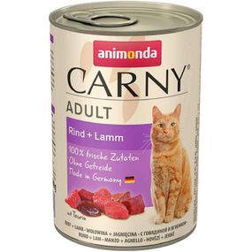 Вологий корм для дорослих котів Animonda Carny Adult яловичина та ягня 400 г (4017721837217)
