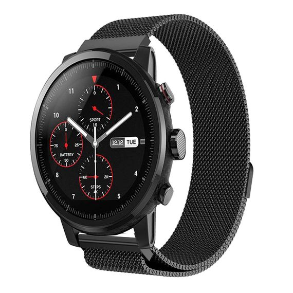 Миланский сетчатый ремешок Primo для часов Xiaomi Huami Amazfit SportWatch 2 / Amazfit Stratos - Black