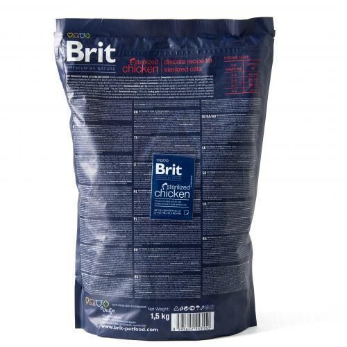 Сухий корм Brit Premium Cat by Nature Sterilised для стерилізованих кішок, з куркою, 1500 г | Зображення 2