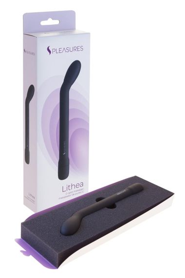 Тонкий вібратор для точки G S Pleasures Lithea Black, 7 режимів Sex Aura | Зображення 3