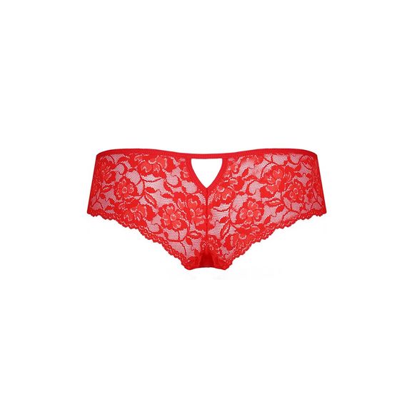 Трусики-бразиліана з квіткового мережива Passion RAJA THONG XXL/XXXL, red | Зображення 5