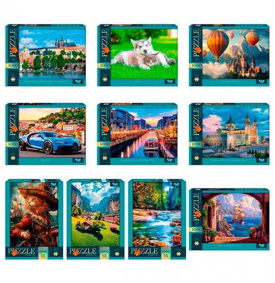 Пазли Danko Toys 1000 елементів Різнокольоровий shop (2000990779199)