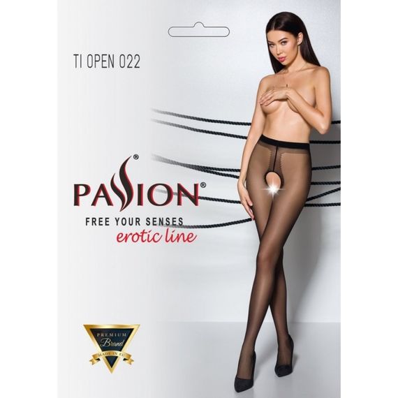 Колготки з відкритим доступом TIOPEN 022 black 3/4 (20 den) - Passion | Зображення 3
