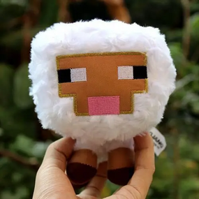 Дитяча плюшева іграшка біла Вівця з гри Майнкрафт 16 см, Овечка з Майнкрафт