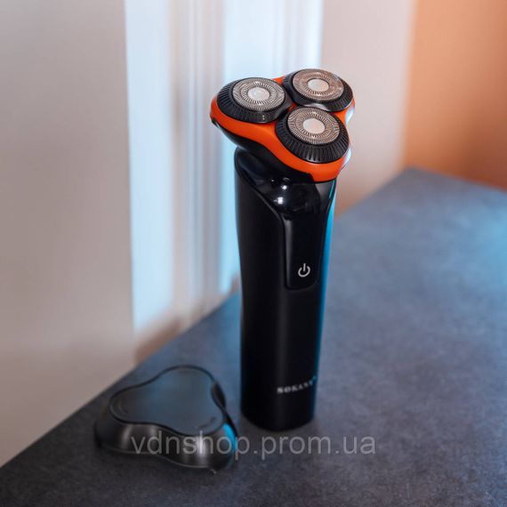 Электробритва 5 Вт 800 mAh бритва электрическая беспроводная с тремя бритвенными головками Sokany SK-16038R | Зображення 5