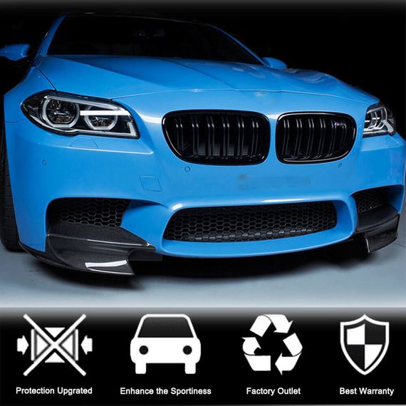 Накладки на передній бампер Flap (для F10 M5, Карбон) для BMW 5 серія F-10/11/07 2010-2016 рр | Зображення 1
