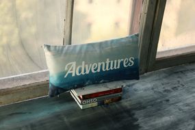 Подушка для дивану оксамитова Adventures 50x24 см (52BP_TFL022)