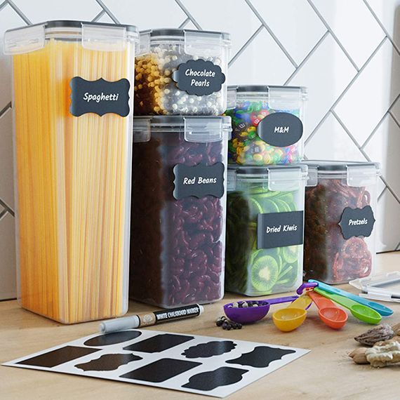 Органайзери для сипучих кухни Food Storage Container 7 Контейнерів | Набір пластикових контейнерів для круп