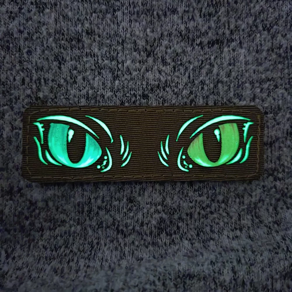 Патч / шеврон Котячі очі Laser Cut кольорові чорний | Зображення 1
