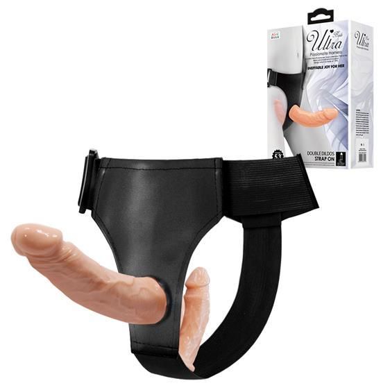 Страпон - Ultra Double Dildos Strap On 5.3" Sex Aura
