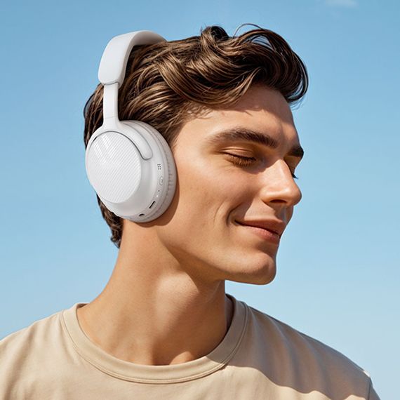 Накладні бездротові навушники Hoco W53 Tone Morning mist white | Зображення 2