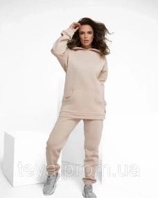 Спортивний костюм для жінок колір бежевий розмір XXL FI_002165