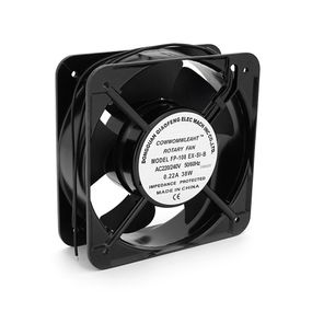 Кулер для охлаждения серверных МП FP-108EX-S1-B DC sleeve fan 2pin под пайку - 150*150*50мм, 220V/0,22A, 2600об/мин, 38W