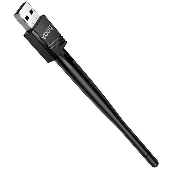 WiFi адаптер Hoco HI37 WiFi4 USB External Antenna 150Mbps Black | Зображення 3