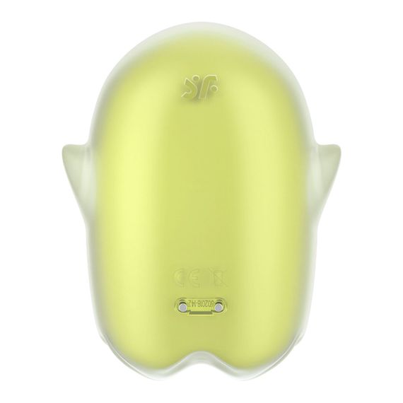 Вакуумний кліторальний стимулятор з вібрацією Satisfyer Glowing Ghost Yellow, світиться в темряві | Зображення 4