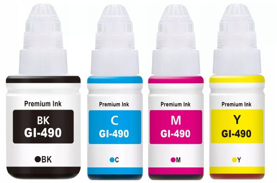 Премиальные совместимые чернила V.Print для Canon PIXMA G1410 комплект 4шт, насыщенные и яркие цвета