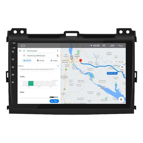 Штатная магнитола Lesko Toyota Land Cruiser Prado (2002-2009гг) 9" 4/64GB 4G+CarPlay Premium GPS Android | Зображення 3