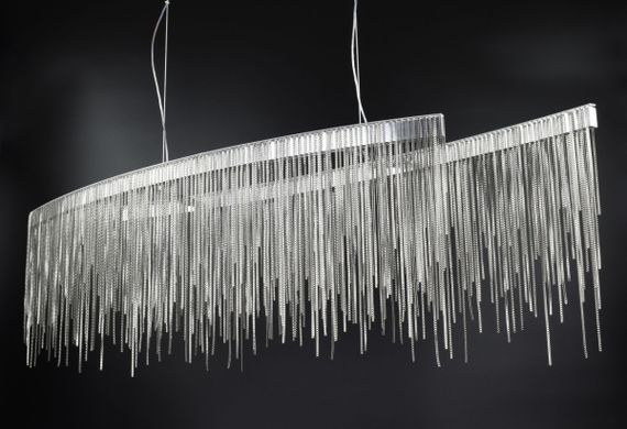 Люстра світлодіодна підвісна LED світильник для квартири на стелю лед 26760 Хром 20-120х23х100 см. | Зображення 1