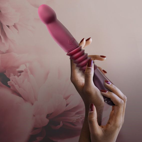 Пульсатор для точки G Blush Temptasia – Trixie Thrusting Dildo – Wine Red, 3 швидкості | Зображення 8