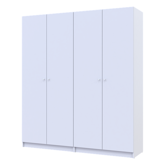 Комплект шкафов для одежды с полками Doros Промо (2 шт.) 180х48х204 см Белый (DRS-011464) | Зображення 1