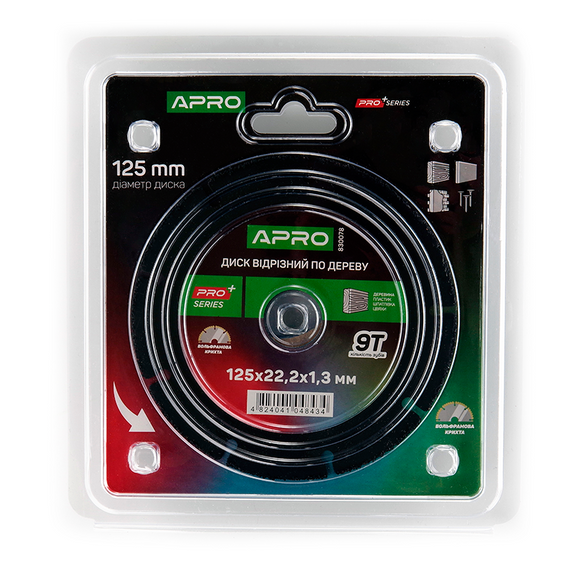 Диск отрезной по дереву с вольфрамовой крошкой 125х1.3х22.2мм APRO | Зображення 3