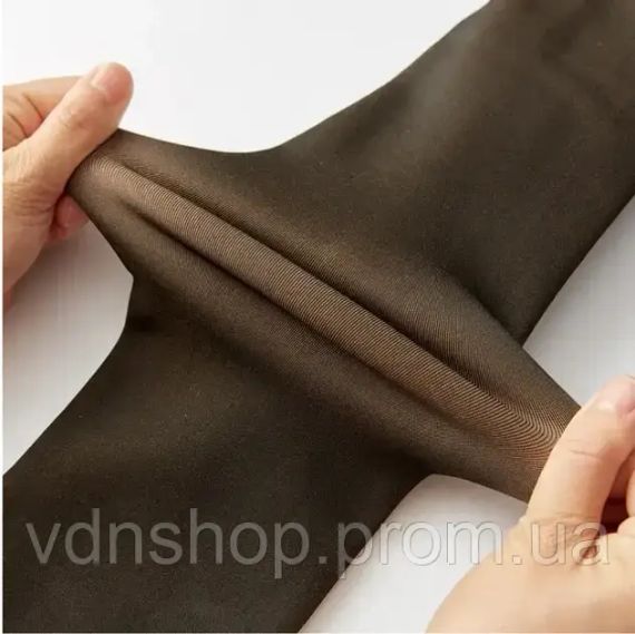 Капроновые зимние колготки 100 den,термо колготы на флисе-меху с начесом утепленные с эффектом голых ножек | Зображення 3