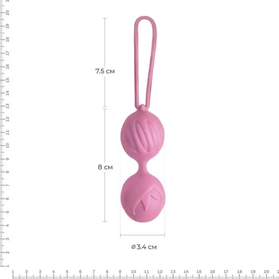 Вагінальні кульки Adrien Lastic Geisha Lastic Balls Mini Pink (S), діаметр 3,4 см, маса 85 г | Зображення 1