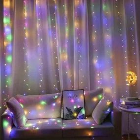 Гірлянда бахрома Роса 120 LED 3*0,7м, мультіколор