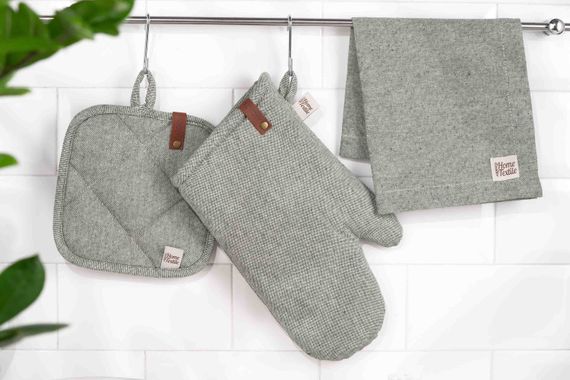 Рукавичка Ardesto Oliver, 18х30см, 100% бавовна, зелена (ART05OG) | Зображення 4