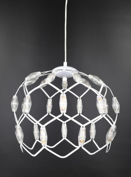 Люстра світлодіодна підвісна LED світильник для квартири на стелю лед 26315 Білий 42-200х40х40 см.