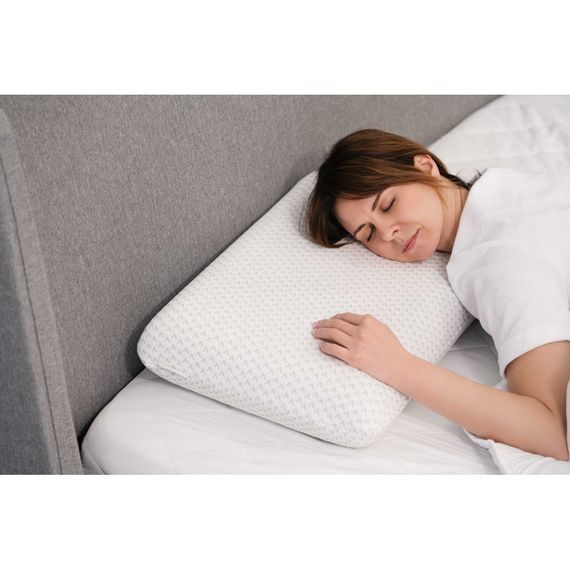 Подушка Ardesto ортопедична Sleepwell, класична прямокутна, піна меморі, 60х40х12см білий (ART6040CLP) | Зображення 6