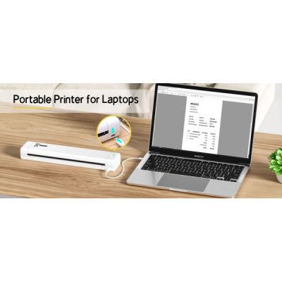 Принтер чеков UKRMARK M08-WT А4, Bluetooth, USB, белый (900883) | Зображення 3