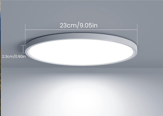 Світильник світлодіодний стельовий OTREN, 24 Вт, денне біле світло, 4500 К, IP44, водонепроникний, 2 шт. | Зображення 2