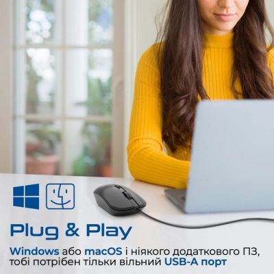 Мышка Promate CM-2400 USB Black (cm-2400.black) | Зображення 6