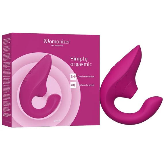 Стимулятор точки G та клітора Womanizer Blend Rose вакуум і вібрація, ніжно-рожевий Sex Aura