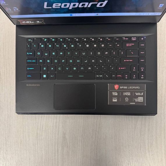 Ігровий ноутбук Б-класу MSI GP66 Leopard 11UH / 15,6" (1920x1080) IPS / Intel Core i7-11800H (8 (16) ядер по 1,9 - 4,6 ГГц) / 16 ГБ DDR4 / 1000 ГБ SSD / nVidia GeForce RTX 3080, 8 ГБ GDDR6, 256-біт / WebCam б/в | Зображення 3