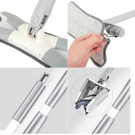 Швабра для пола X-Type с отжимом 37 см и, швабра с отжимом лентяйка, удобная швабра | Зображення 6