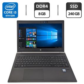 Ноутбук HP ProBook 450 G5 / 15.6" (1920x1080) IPS / Intel Core i5-8250U (4 (8) ядра по 1.6 - 3.4 GHz) / 8 GB DDR4 / 240 GB SSD / Intel UHD Graphics 620 / WebCam б/в