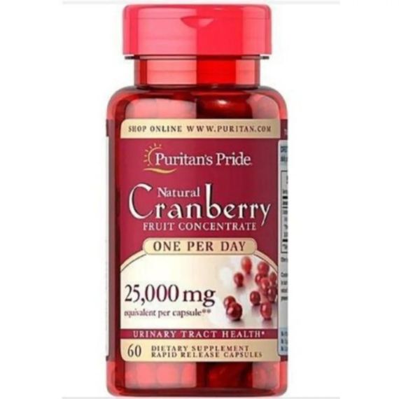 Журавлина Puritan's Pride Cranberry Fruit Concentrate 25000 mg 60 Softgels