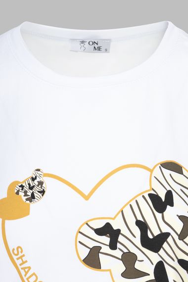 Футболка з принтом жіноча On me 60224 L Білий (2000990414151) | Зображення 7