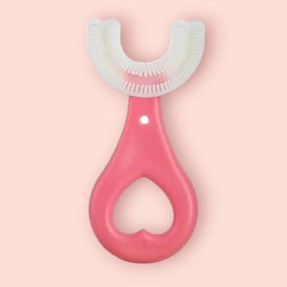 Зубна щітка дитяча U-подібна м'яка Toothbrush Рожева