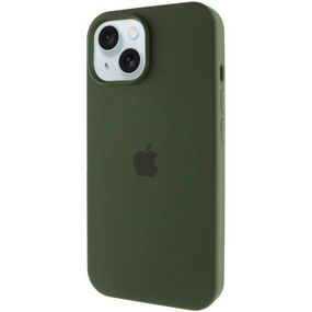 Чехол Silicone Case Full Protective (AA) with MagSafe для Apple iPhone 15 Plus (6.7") Зеленый / Cyprus Green