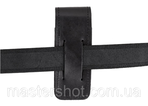 Чохол-В для складного ножа ліхтарика на липучці XXL шкіра велюр чорний | Зображення 1