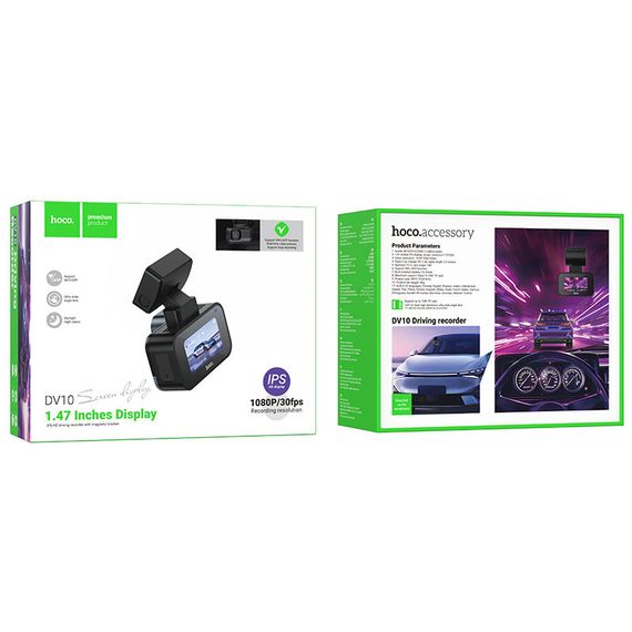 Видеорегистратор Hoco DV10 Mini Screen Dashcam Black | Зображення 5