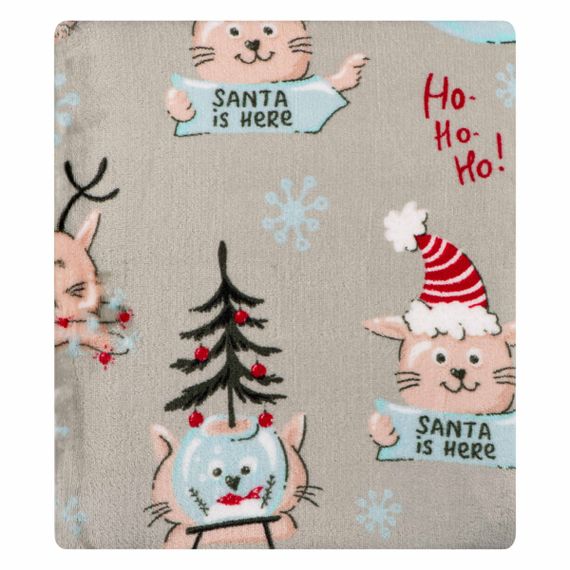 Плед Ardesto Flannel Рождественские котики ART0120PB 160х200 см бежевый | Зображення 5