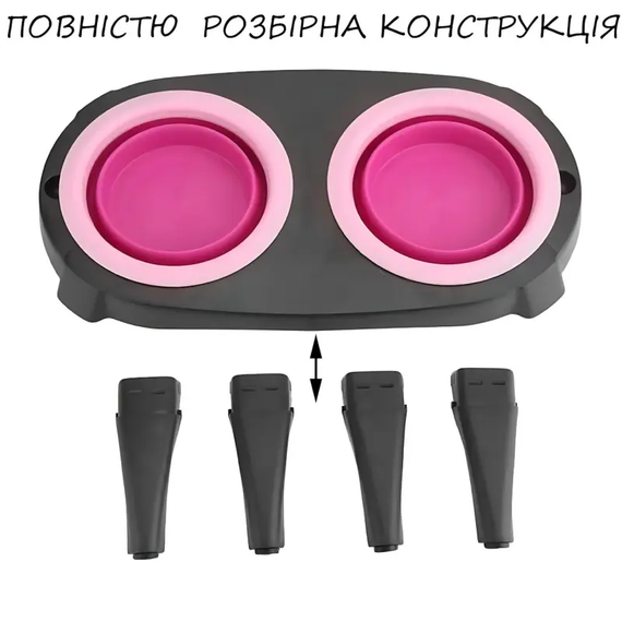 Миска Pet Bowl Set двойная на сложной подставке для собак и кошек | Зображення 4