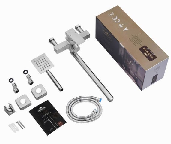 Змішувач для ванни Kroner KRP Edelstahl Kubus-ESG071 (CV036661) | Зображення 2