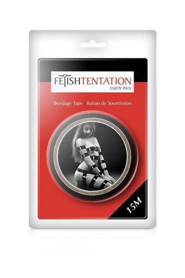 Скотч для бондажа Fetish Tentation Black (15м), не липнет к коже и волоскам, только сам к себе | Зображення 2