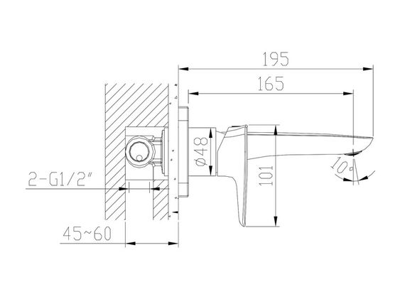 Змішувач для умивальника NEWARC Life 981571 | Зображення 1
