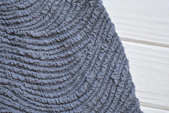 Жаккардовый чехол на угловой диван Volna с юбкой Темно-серый | Зображення 1